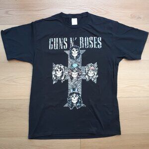 Guns n' Roses - Cross Logo - New Large Black T-Shirt